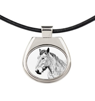 Ardennes Horse - horse necklace, personalized pendant with a photo, unique necklace for women and men by Art-Dog brand