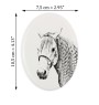 Azteca Horse - commemorative plaque with a photo of a horse, tombstone plaque with a print, personalized oval plaque by Art-Dog brand