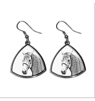 Azteca Horse - earrings with a horse, hanging earrings with a picture, personalized jewelry with Art-Dog brand print