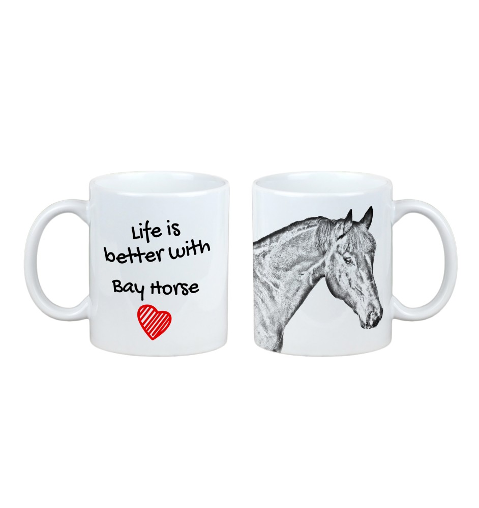 Bay Horse - mug with a horse, mug with a photo, personalized gift from the Art-Dog brand