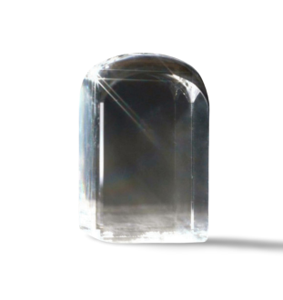 Camargue Horse - crystal cube with a photo, photo of a horse in crystal, cubic paperweight from Art-Dog brand