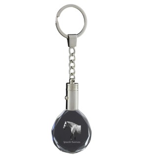 Normand espagnol - pendant with a picture of a horse, crystal key ring in a gift box, unique gift by Art-Dog brand