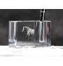 Normand espagnol - Porte-stylos, organiseur en cristal avec image d'un cheval, décoration de bureau unique par la marque Art-Dog