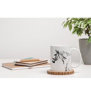 Spanischer Normanne - Becher mit Pferd, fröhlicher Becher für Hundefreunde, personalisiertes Geschenk der Marke Art-Dog