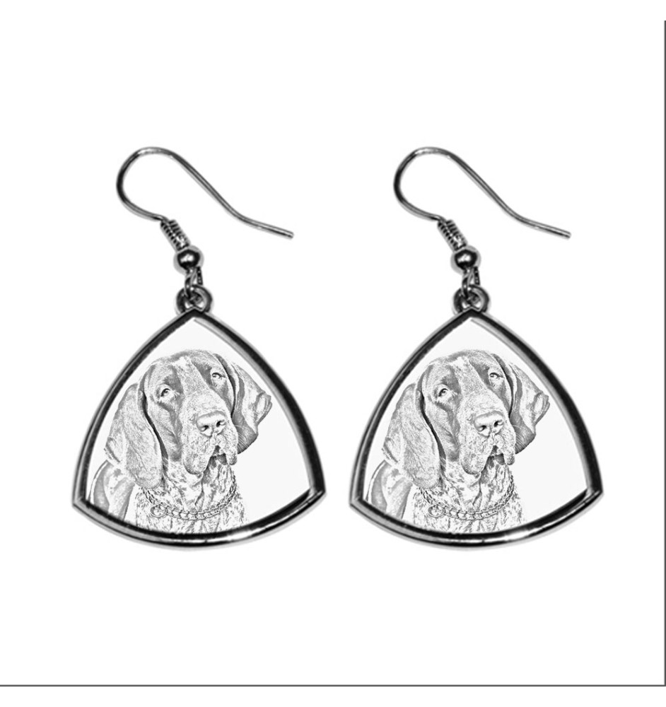 Braque italien - boucles d'oreilles avec chien, boucles d'oreilles pendantes avec photo, bijoux personnalisés avec impression de la marque Art-Dog