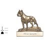 American Staffordshire Terrier, Amstaff - address plaque with a dog, brass nameplate, personalized door sign with the brand name Art-Dog