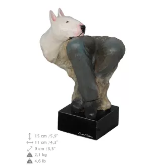 Bulterier ręcznie pomalowana statuetka Art-Dog