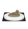 Bull Terrier, Bully I - dog figurine, statue on white marble, trophy for Art-Dog dog show exhibition