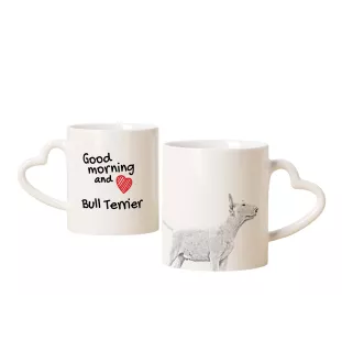 Bull Terrier - tasse avec chien, une tasse adorable avec une anse en forme de cœur, un cadeau universel de la marque Art-Dog