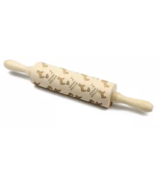 French Bulldog, Frenchie - rolling pin for dough with a dog, patterned rolling pin for ceramics, a gift for a cook from the Art-Dog brand