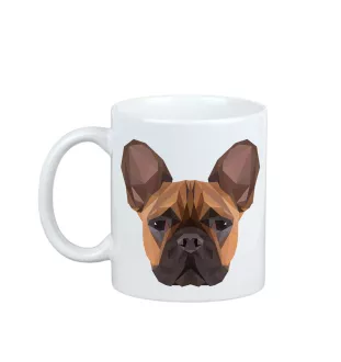 French Bulldog, Frenchie - cup with a geometric dog image and the inscription Art-Dog