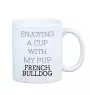 Bouledogue français - tasse avec une photo et un motif de chien géométrique Art-Dog