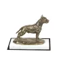 American Staffordshire Terrier, Amstaff - dog figurine, figure on a white base, trophy for Art-Dog dog show exhibition