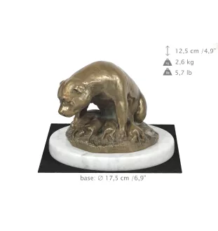 Amerykański Staffordshire terrier statuetka na jasnym kamieniu Art-Dog