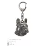 French Bulldog, Frenchie I - Silver-plated key ring with dog, handbag decoration, backpack pendant by Art-Dog brand