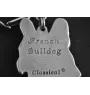 French Bulldog, Frenchie I - Silver-plated key ring with dog, handbag decoration, backpack pendant by Art-Dog brand