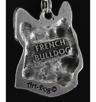 French Bulldog, Frenchie II - Necklace with dog, silver-plated pendant for dog fan, unique jewelry by Art-Dog brand