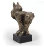 Bull Terrier, Bully III - Dog statue, bust on stone base, sculpture, trophy for dog show by Art-Dog brand