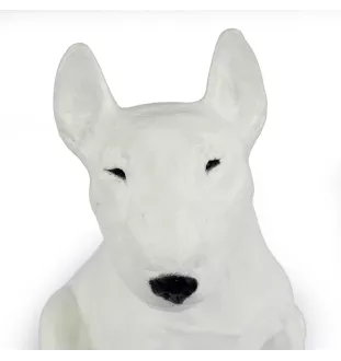 Bull Terrier, Bully II - dog statue, sitting dog for desk, decoration for the living room of a dog lover by Art-Dog