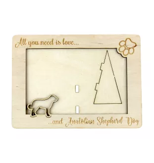 Anatolian Shepherd Dog, Turkish Kangal Dog - Photo frame, engraved wooden frame, a lovely gadget for the dog lover by Art-Dog