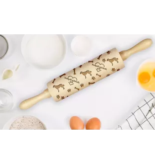 Anatolian Shepherd Dog, Turkish Kangal Dog - rolling pin with a dog, decorating cookies with a rolling pin in patterns, a gift for the ceramicist of the Art-Dog brand