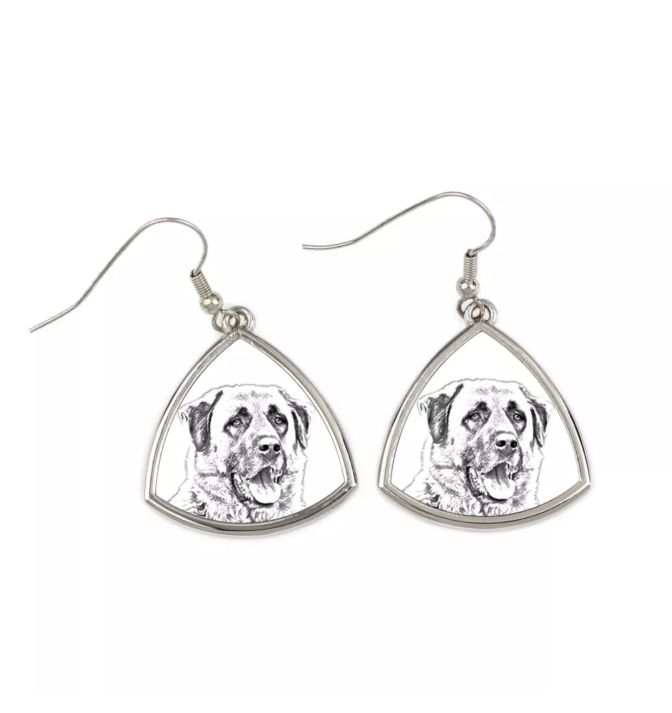 Anatolian Shepherd Dog, Turkish Kangal Dog - dog earrings, hanging earrings with a picture, personalized jewelry with Art-Dog brand print