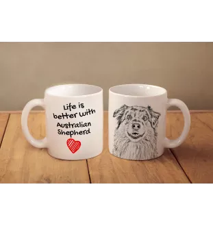 Australischer Schaferhund, Australian Shepherd - Tasse mit Hund, Tasse mit Bild, personalisiertes Geschenk der Marke Art-Dog