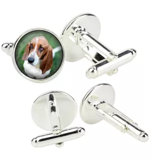 Basset Hound - cufflinks in a box, handmade jewelry, product of the Art-Dog brand