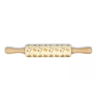 Basset Hound - small rolling pin with a dog pattern, a rolling pin for children's dough, decorating ceramic clay by Art-Dog brand