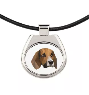 Beagle - necklace with a geometric design and the inscription "Art-Dog"