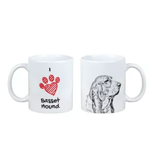 Basset Hound - cup with a dog, cute cup with graphics, a gift with your photo from the Art-Dog brand