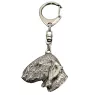 Bedlington Terrier, Rothbury Terrier, Rodbery Terrier - Silver-plated key ring with a dog in a gift box, handbag decoration, backpack pendant by Art-Dog brand