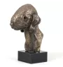 Terrier De Bedlington, Bedlington Terrier - Statue de chien, buste sur socle en pierre, sculpture, trophée pour exposition canine par la marque Art-Dog