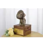 Terrier De Bedlington, Bedlington Terrier - urne pour les cendres du chien avec une statuette, petite urne pour chien, urne personnalisée avec le buste du chien de la marque Art-Dog