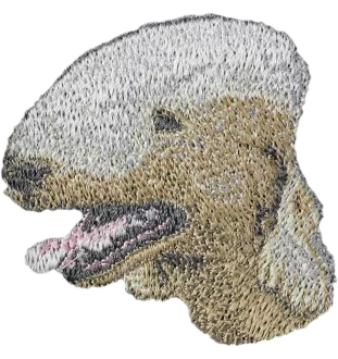 Terrier De Bedlington, Bedlington Terrier - écusson en forme de chien, patch brodé, décoration unique pour sac à dos de la marque Art-Dog