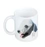 Terrier De Bedlington, Bedlington Terrier - tasse avec une photo et un motif de chien géométrique Art-Dog