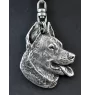 Beauceron, berger de Beauce, berger francais, bas-rouge - Porte-clés argenté avec chien, décoration de sac à main, pendentif de sac à dos par la marque Art-Dog