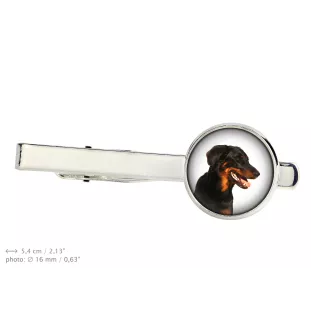 Beauceron, berger de Beauce, berger francais, bas-rouge - Boutons de manchette et cravate avec votre photo, accessoire de costume, bijoux pour hommes de la marque Art-Dog.