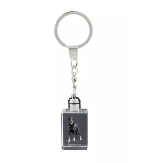 Beauceron, berger de Beauce, berger francais, bas-rouge - Porte-clés en cristal avec photo de chien, porte-clés lumineux, cadeau unique de la marque Art-Dog