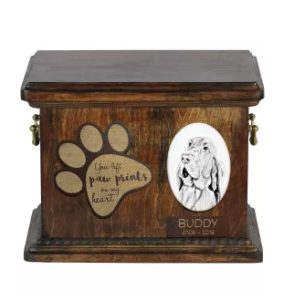 Bloodhound, St. Hubert Hound, Sleuth-hound - urn for dog ashes, personalized urn with a photo, dog photo urn by Art-Dog