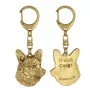 Cardigan Welsh Corgi - Gilded key ring with dog in gift box, handbag decoration, luxury accessory by Art-Dog brand