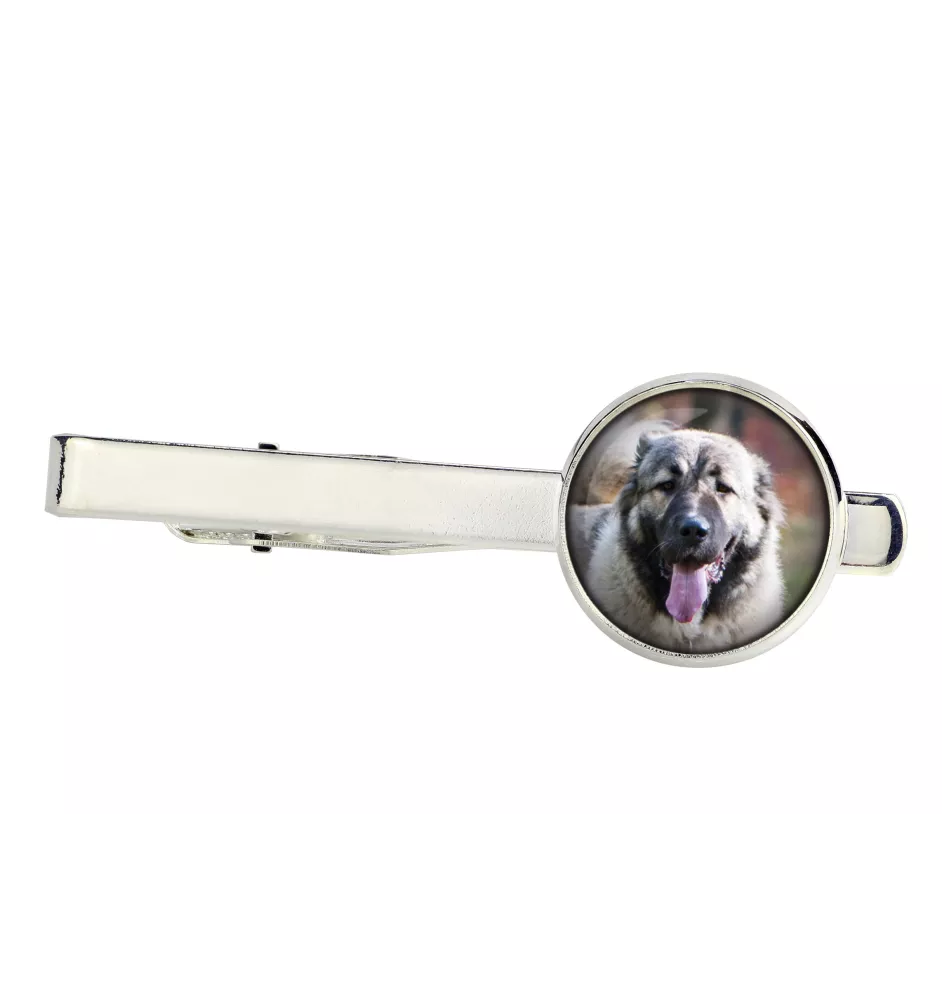 Caucasian Shepherd Dog, Caucasian Ovcharka - tie clip, ornament, jewelry for an evening outfit by Art-Dog