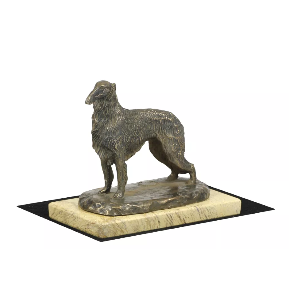 Barsoi, Russischer Jagdwindhund, Barzaia IV - Hundestatue, Hundesilhouettefigur, Trophäe für die Hundeausstellung der Marke Art-Dog