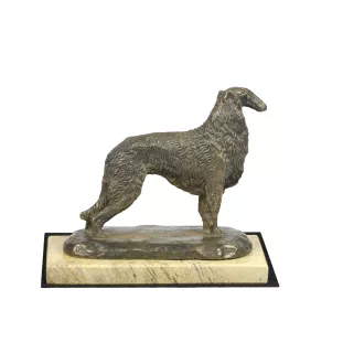 Barsoi, Russischer Jagdwindhund, Barzaia IV - Hundestatue, Hundesilhouettefigur, Trophäe für die Hundeausstellung der Marke Art-Dog