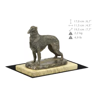 Barsoi, Russischer Jagdwindhund, Barzaia IV - Hundestatue, Hundesilhouettefigur, Trophäe für die Hundeausstellung der Marke Art-Dog