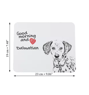 Dalmatian, Carriage Dog, Spotted Coach Dog - mouse pad with print, personalized dog-themed mouse pad, unique gadget for an office worker by Art-Dog brand