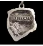 Bulldog, Bulldog anglais I - collier avec un chien, pendentif en plaqué argent pour les fans de chiens, bijoux uniques de la marque Art-Dog