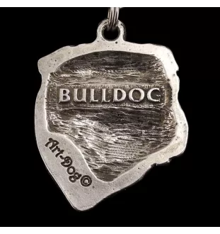 Bulldog, English Bulldog, British Bulldog II - Dog necklace in gift box, silver-plated locket for dog fan, striking pendant by Art-Dog brand