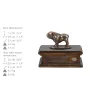 Bulldog - urne pour cendres de chien, urne personnalisée avec une statuette, urne en bois avec un chien de la marque Art-Dog