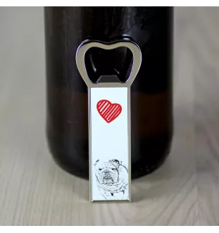 Bulldog, Englische Bulldogge - Flaschenöffner mit Hund, personalisierter Flaschenöffner für den Kühlschrank, ein einzigartiges Geschenk für Männer von der Marke Art-Dog